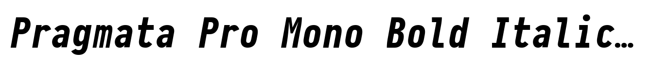 Pragmata Pro Mono Bold Italic Liga